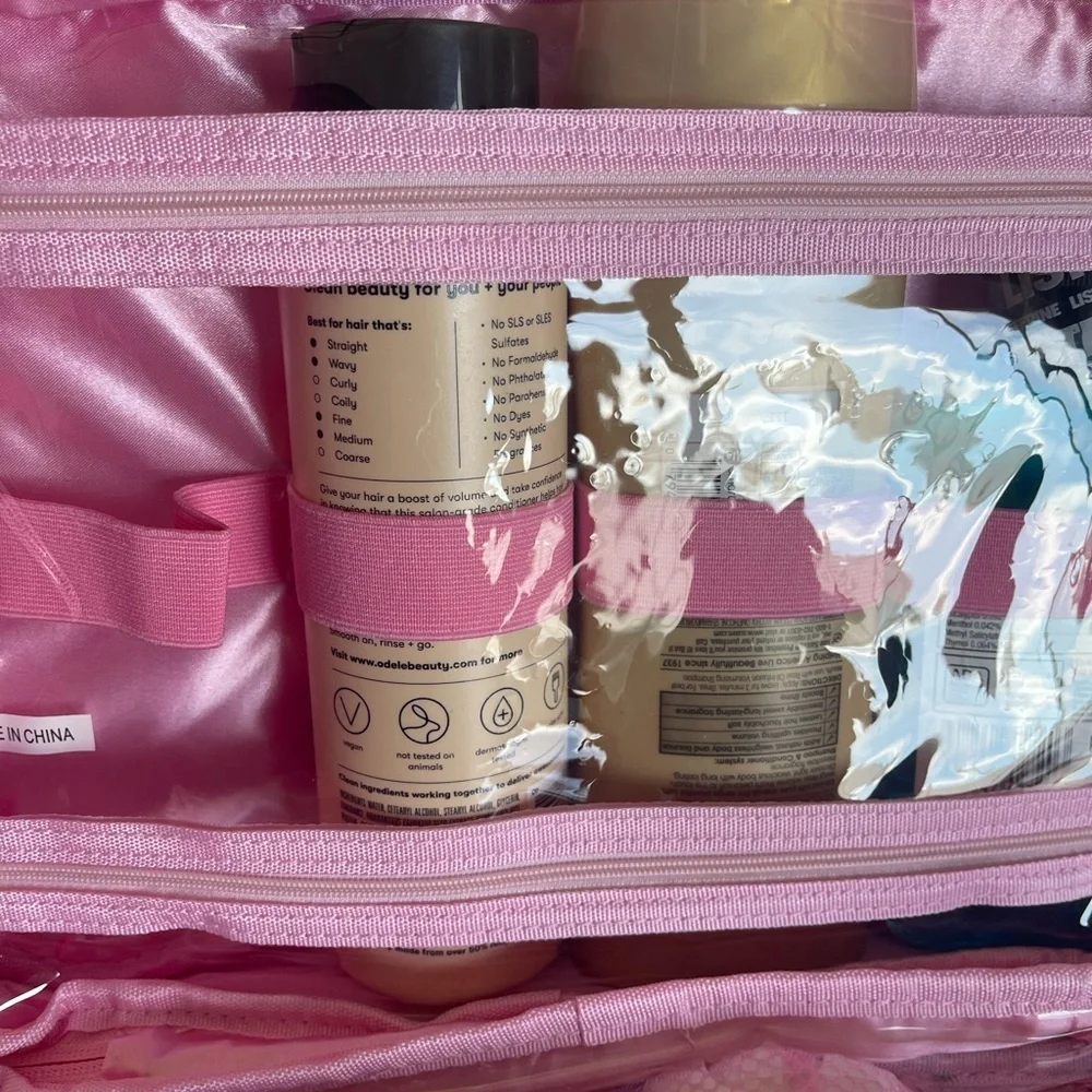 POPPIN10 - Pink Cosmetic Bag Hanging Toiletry Makeup Bag - Picture 7 of 11